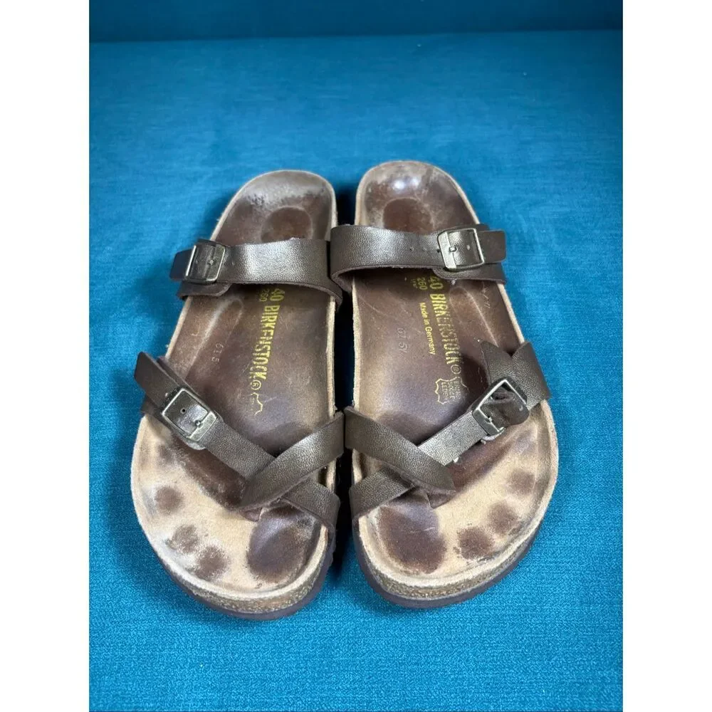 Birkenstock Mayari Metallic Bronze Leather Sandals Women’s US 9-9.5 EU 40